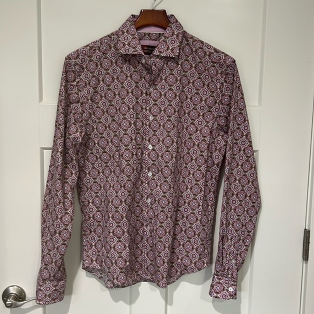 Consequence Men’s Dress Shirt Mauve Paisley Sz  S
